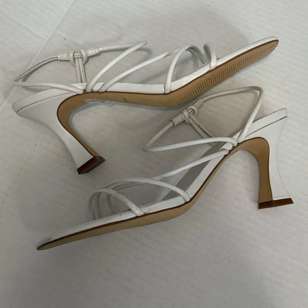 Marc Fisher LTD - Davia Heeled Sandal - White - Size 8M - Well Loved - Picture 6 of 9